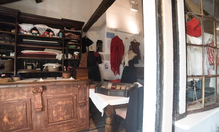 Inside a recreated shop